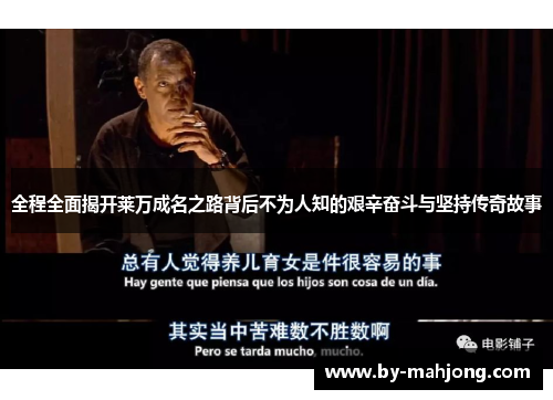 全程全面揭开莱万成名之路背后不为人知的艰辛奋斗与坚持传奇故事